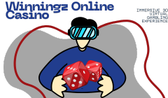 Winningz casino online 3D virtual gaming platform with players at digital tables